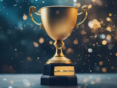 Trophy with black background